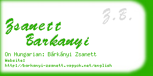 zsanett barkanyi business card